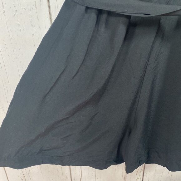 Loft Womens Black Beachy Short Sleeve Tie Romper - Picture 9 of 14